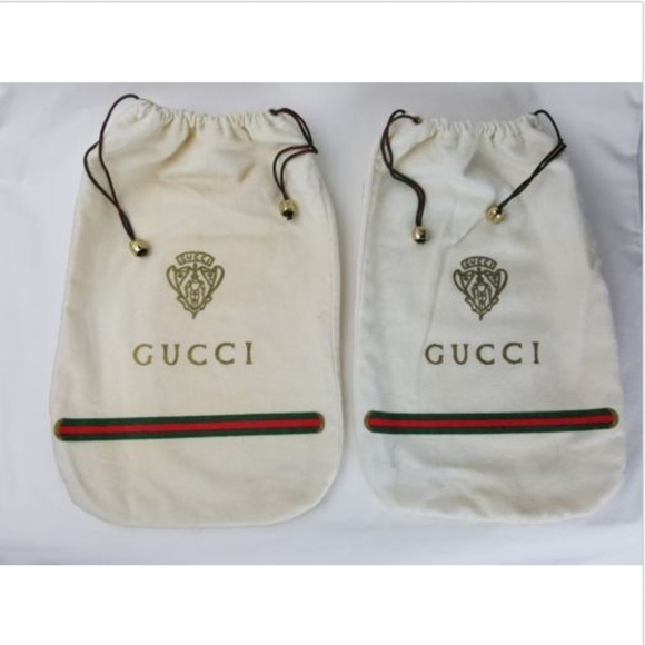 Gucci Handbags - Gucci Dust Bags Beige Cotton Flannel Set of 2 Logo